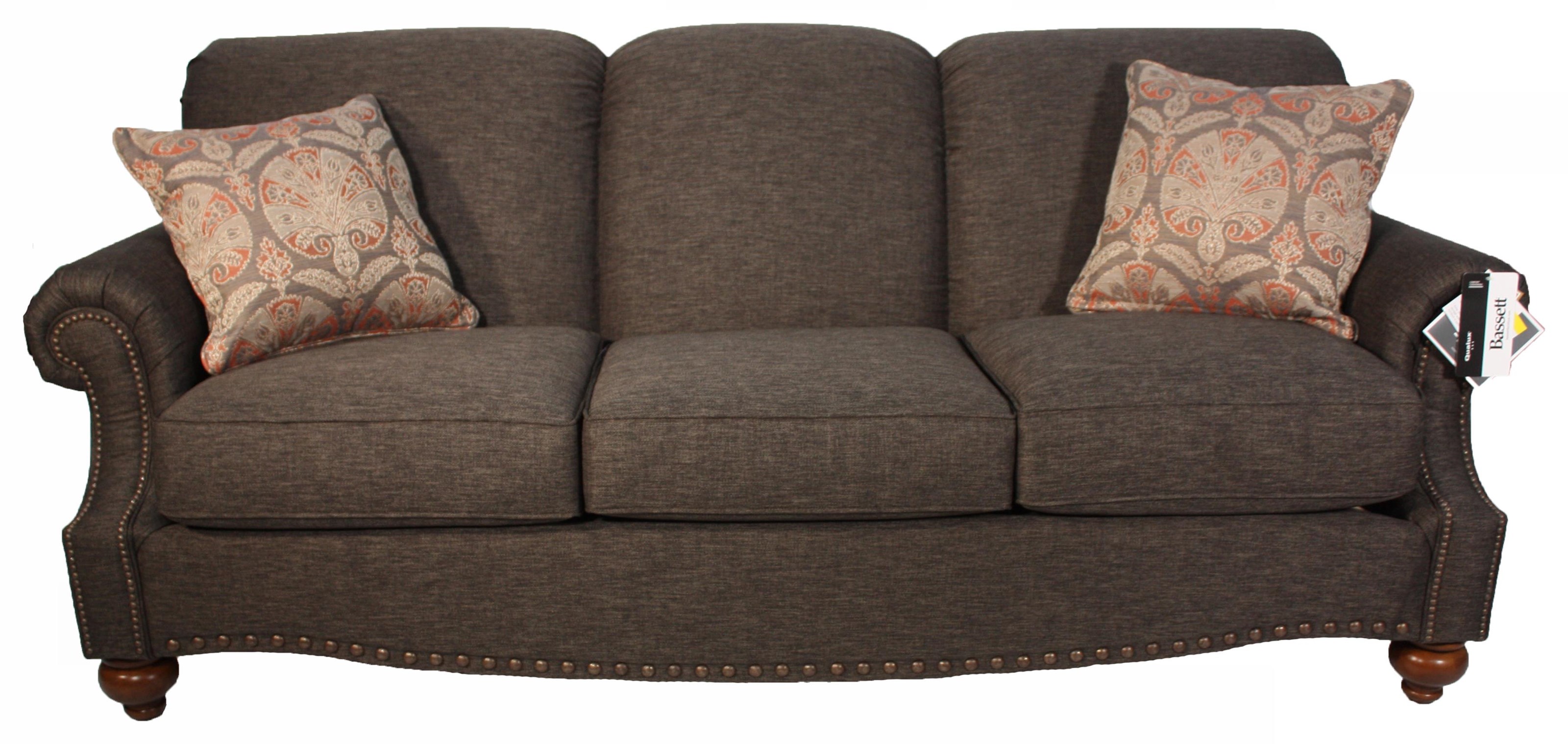 Bassett Hunt Club 269762 Traditional Sofa with Rolled Arms Esprit